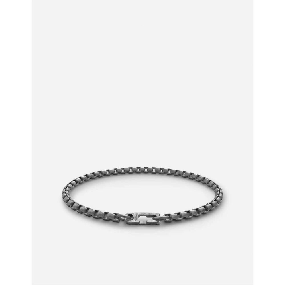 NEW MIANSAI men's medium annex venetian bracelets in oxidized silver